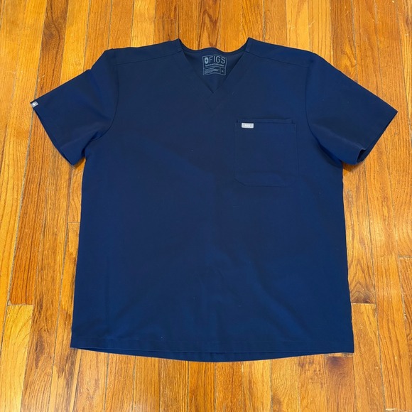 Figs Other - Figs Technical Mens XL Navy Blue FM1500 Short Sleeve Leon 3 Pocket Scrub Top